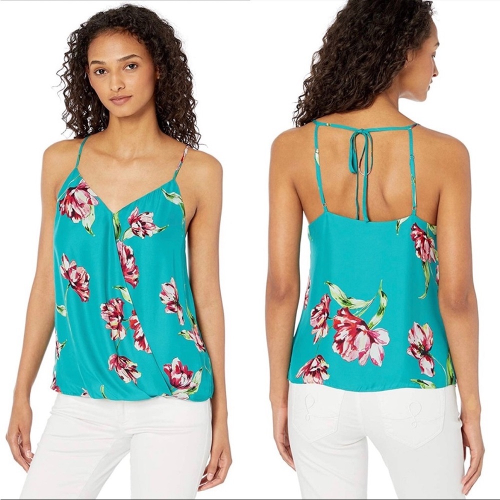 Parker Harlow Cami Halter top blouse in Teal Magnolia NWT Size S
